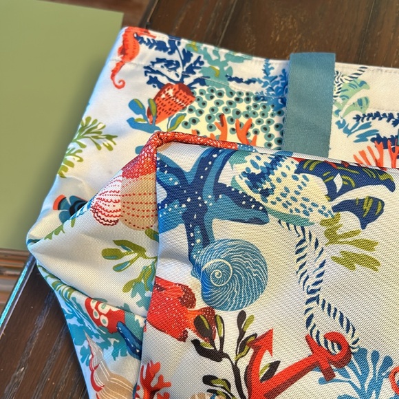 Vera Bradley Large Beach Tote. Sea life motif. - Picture 10 of 16